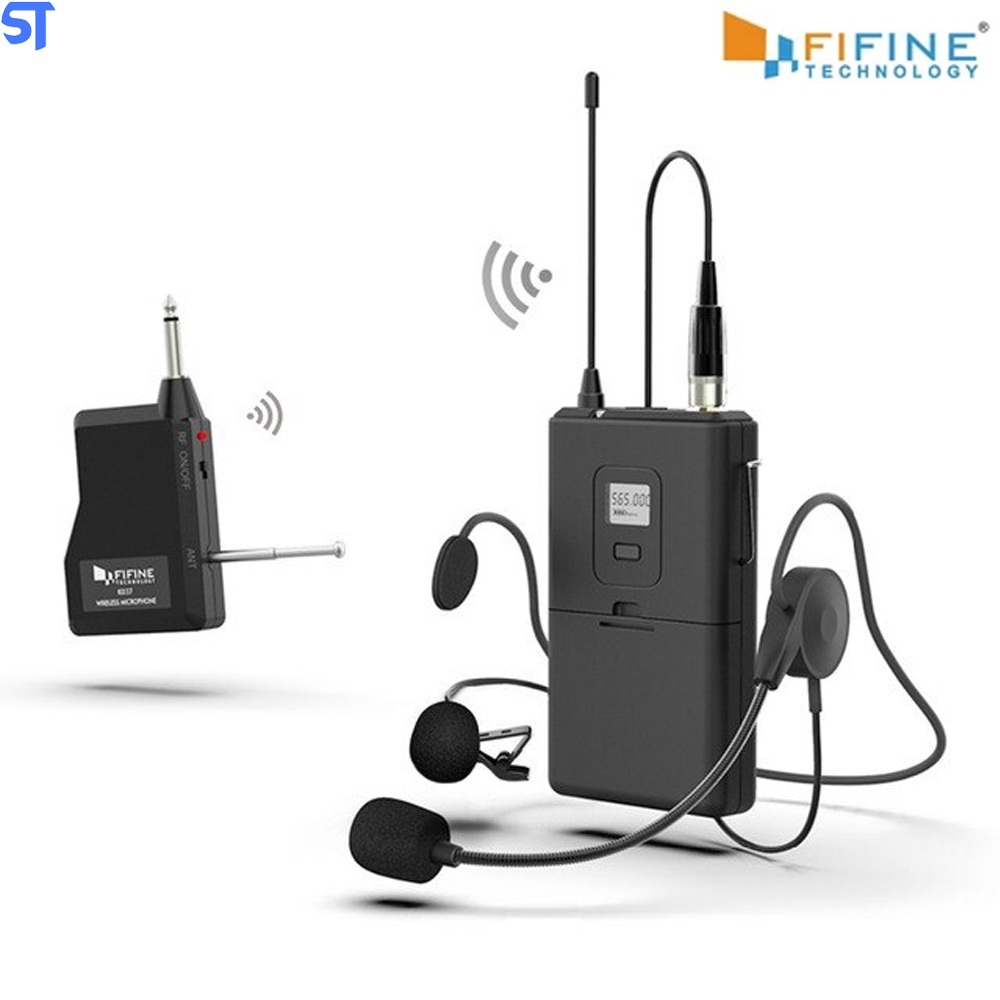Microfone De Lapela Sem Fio Fifine Com 15 Canais UHF1 K037B